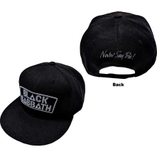 Black Sabbath, Šiltovka Never Say Die, Unisex, Čierna