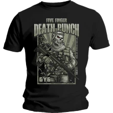 Five Finger Death Punch, Tričko War Soldier, Unisex, Čierna