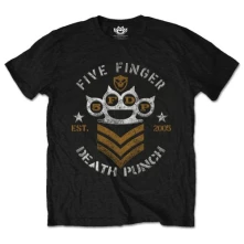 Five Finger Death Punch, Tričko Chevron, Unisex, Čierna