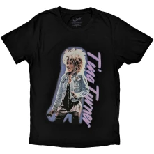Tina Turner, Tričko Vertical Logo, Unisex, Čierna
