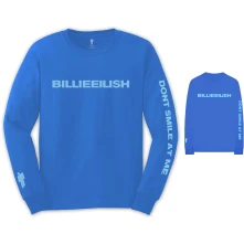 Billie Eilish, Tričko s dlhým rukávom Smile, Unisex, Modrá
