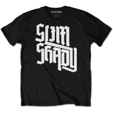 Eminem, Tričko Shady Slant, Unisex, Čierna