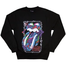 The Rolling Stones, Crewneck Colour Swirls, Unisex, Čierna