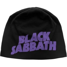 Black Sabbath, Čapica Purple Logo JD Print, Unisex, Čierna