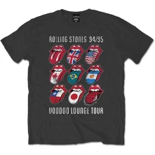 The Rolling Stones, Tričko Voodoo Lounge Tongues, Unisex, Šedá