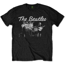The Beatles, Tričko 1968 Live Photo, Unisex, Čierna