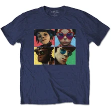 Gorillaz, Tričko Humanz, Unisex, Modrá