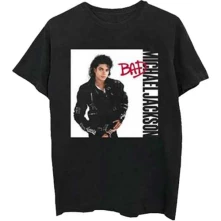 Michael Jackson, Tričko Bad, Unisex, Čierna