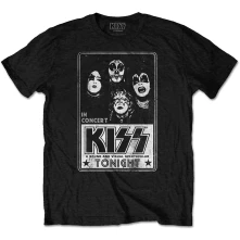 Kiss, Tričko Tonight, Unisex, Čierna