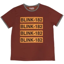 Blink 182, Tričko Logo Repeat, Unisex, Červená