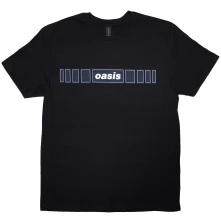 Oasis, Tričko Horizontal Bars Logo, Unisex, Čierna