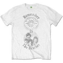 The Beatles, Tričko Remember, Unisex, Biela