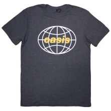Oasis, Tričko Globe Logo, Unisex, Modrá