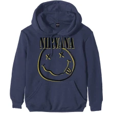 Nirvana, Mikina Inverse Smiley, Unisex, Modrá