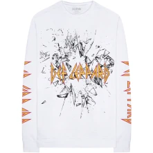 Def Leppard, Tričko s dlhým rukávom Shatter, Unisex, Biela