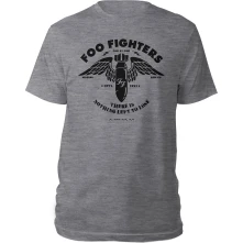 Foo Fighters, Tričko Stencil, Unisex, Šedá