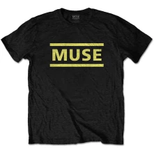 Muse, Tričko Yellow Logo, Unisex, Čierna