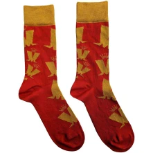 MADNESS, Ponožky Crown & M Pattern, Unisex, Červená