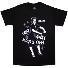 DEVO, Tričko Twist Away, Unisex, Čierna