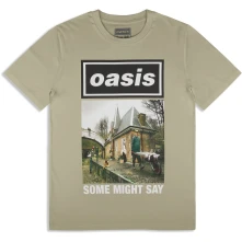 Oasis, Tričko Some Might Say Single Cover, Unisex, Šedá