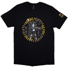 AC/DC, Tričko Fifty Angus Repeat, Unisex, Čierna