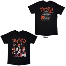 The Damned, Tričko Cartoon EU Tour Summer 25, Unisex, Čierna