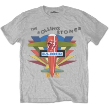 The Rolling Stones, Tričko Retro US Tour 1975, Unisex, Šedá