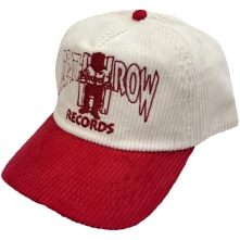 Death Row records, Šiltovka Logo Corduroy, Unisex, Biela, Červená