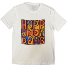 Happy Mondays, Tričko Greatest Hits, Unisex, Biela