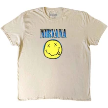 Nirvana, Tričko Xerox Smiley, Unisex, Natural