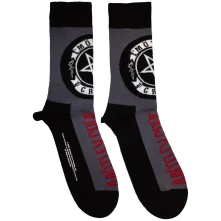 Motley Crue, Ponožky Pentagram Circle, Unisex, Šedá