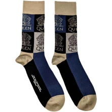 Queen, Ponožky Crest Blocks, Unisex, Modrá