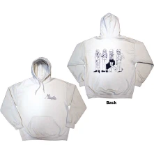 Maneskin, Mikina Pocket Logo & Mini Doodles, Unisex, Natural
