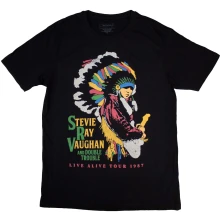 Stevie Ray Vaughan, Tričko Double Trouble, Unisex, Čierna