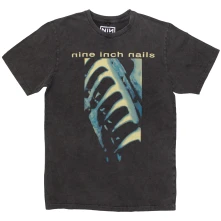 Nine Inch Nails, Tričko PHM & Text Logo, Unisex, Šedá