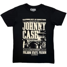 Johnny Cash, Tričko Prison Poster, Unisex, Čierna