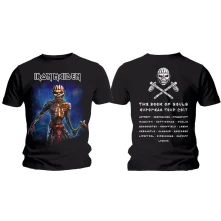 Iron Maiden, Tričko Axe Eddie Book of Souls European Tour V.2, Unisex, Čierna