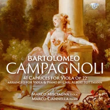 CD MARCO MISCIAGNA - CAMPAGNOLI: 41 CAPRICES FOR VIOLA OP.22, ARRANGED
