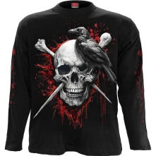 Spiral Stairs, Tričko s dlhým rukávom Death Raven, Unisex, Čierna