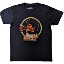 James Brown, Tričko Circle & Logo, Unisex, Čierna