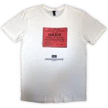 Oasis, Tričko Definitely Maybe Ticket Stub, Unisex, Biela