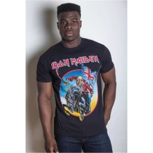 Iron Maiden, Tričko Euro Tour, Unisex, Čierna