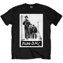 Run-DMC, Tričko Paris Photo, Unisex, Čierna