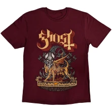 Ghost, Tričko Firemilk, Unisex, Červená
