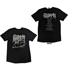 Sum 41, Tričko Band Photo European Tour 2022, Unisex, Čierna