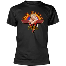 Van Halen, Tričko Cherub '84, Unisex, Čierna