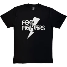 Foo Fighters, Tričko Flash Logo Mono, Unisex, Čierna