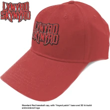 Lynyrd Skynyrd, Šiltovka Logo, Unisex, Červená