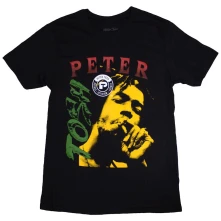 Peter Tosh, Tričko Smokin', Unisex, Čierna