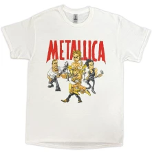 Metallica, Tričko Load Chavez Cartoon, Unisex, Biela